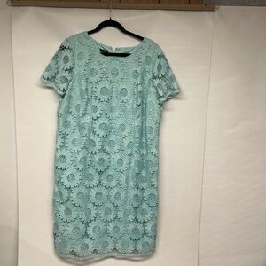 Talbots Light Blue Lace Midi Dress